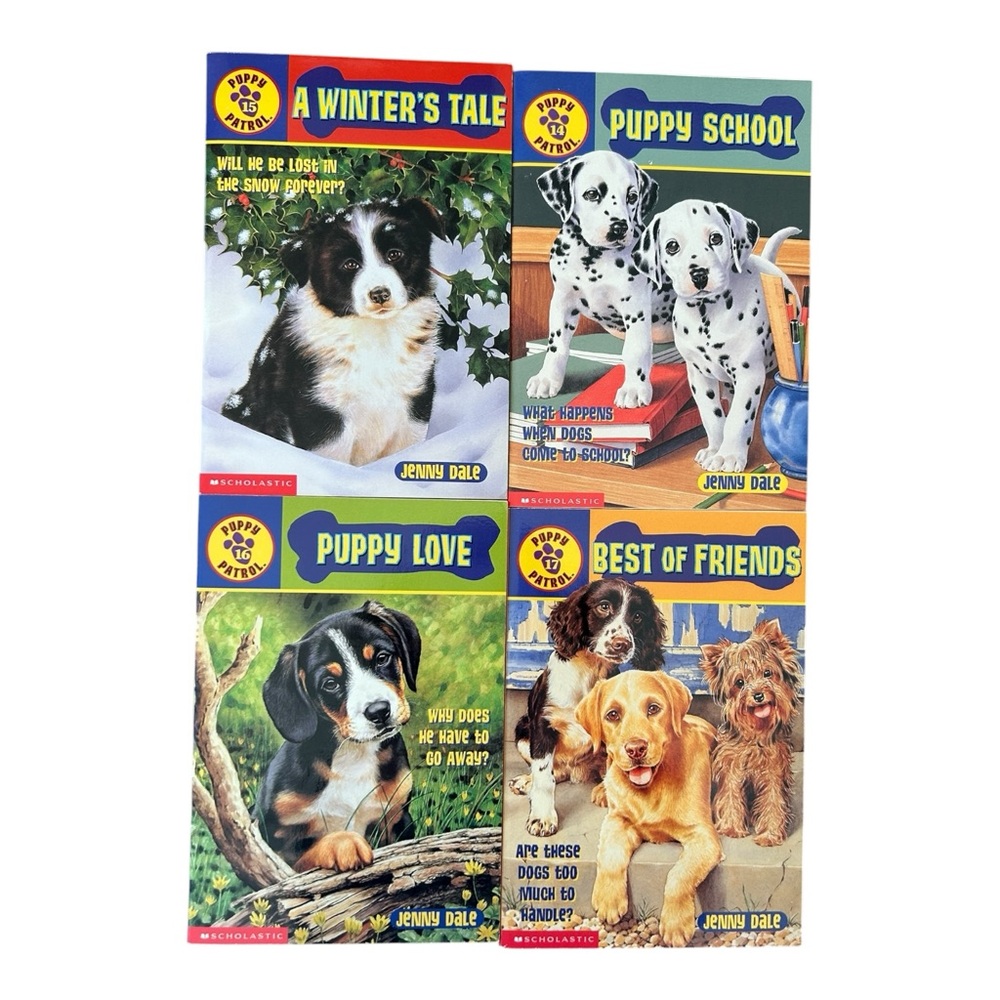 Vintage 1998 Puppy Pals Boxed Set #14-17 Jenny Dale PB Chapter Book Set Dogs